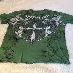 Affliction tee shirt like new size XL